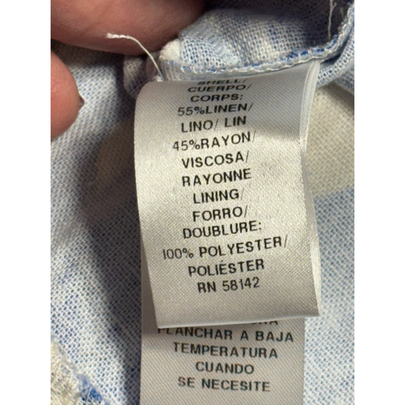 NWT London Times Blue, Ivory, White Floral Square Neck Puffer Sleeve Dress SZ 8 - Picture 10 of 10